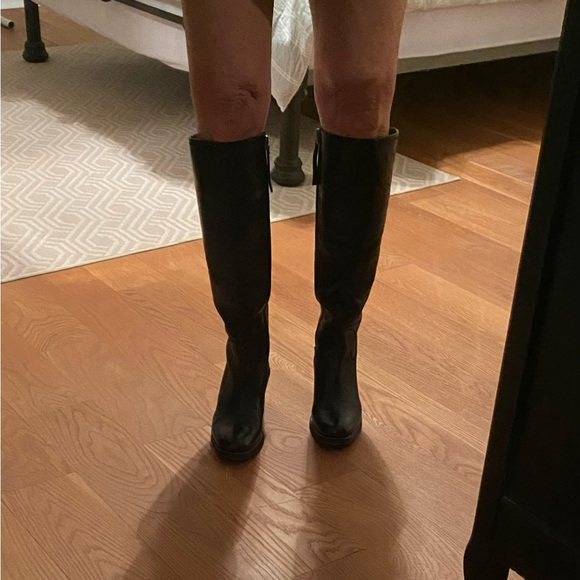 Franco Sarto Kemper Knee High Black Leather Boots, Size 7.5 - Picture 14 of 16